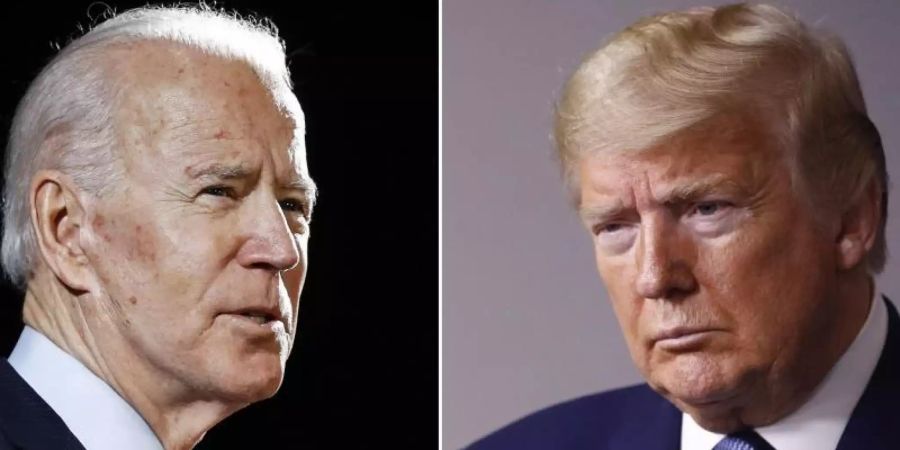 Joe Biden (l) will im November Amtsinhaber Donald Trump herausfordern. Foto: Rourke/Semansky/AP/dpa