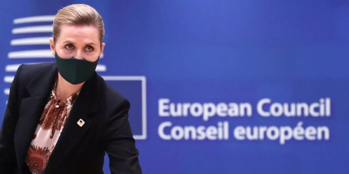 Mette Frederiksen, Ministerpräsidentin von Dänemark. Gipfel der EU