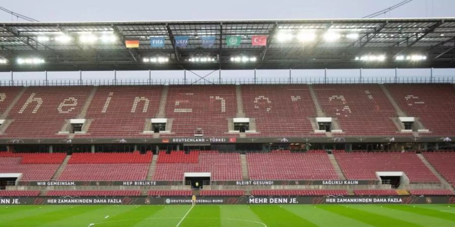 Die deutsche Nationalmannschaft spielt am Dienstag in Köln ohne Zuschauer gegen die Schweiz. Foto: Federico Gambarini/dpa
