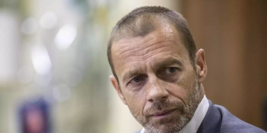 Die UEFA um Präsident Aleksander Ceferin spielt verschiedene Szenarien für die EM 2021 durch. Foto: Manu Fernandez/AP/dpa