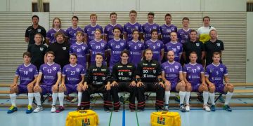 Teamfoto der NLB-Mannschaft von Floorball Thurgau