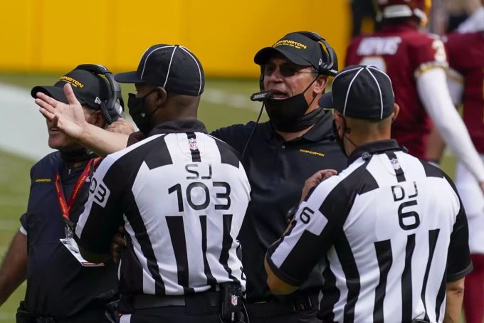 Ron Rivera musste in der Halbzeit der Partie Washington gegen Philadelphia gegen eine Infusion erhalten. Eagles Washington Football Team