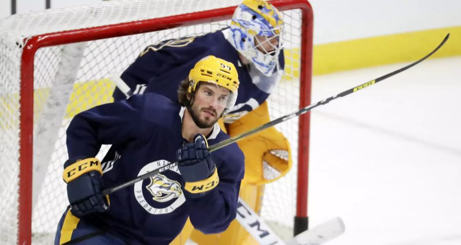 Auch Roman Josi ist mit seinen Nashville Predators in der «Hub City» Edmonton eingetroffen.