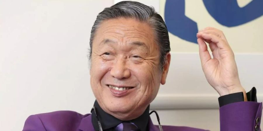 Der japanische Modedesigner Kansai Yamamoto 2017 in Tokio. Foto: -/kyodo/dpa