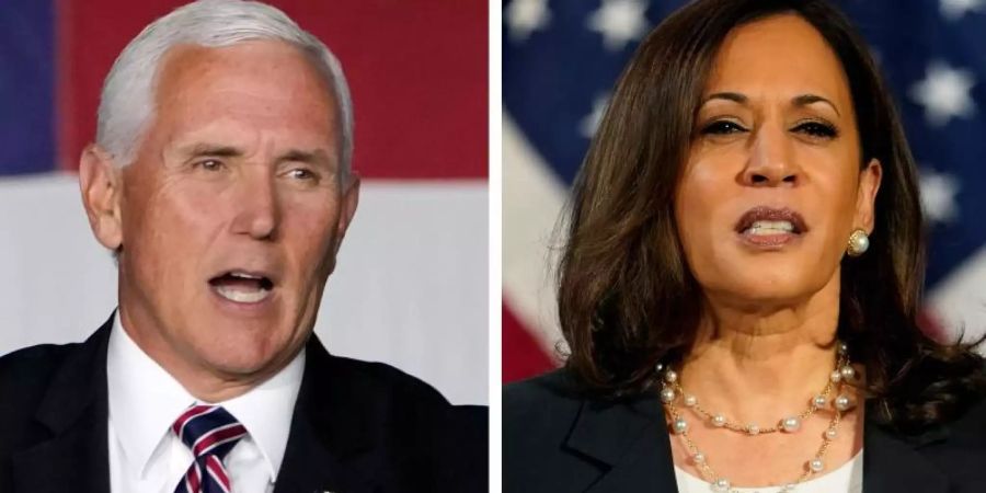 Mike Pence und Kamala Harris treffen in einem TV-Duell aufeinander. Foto: Robert F. Bukaty/Carolyn Kaster/AP/dpa