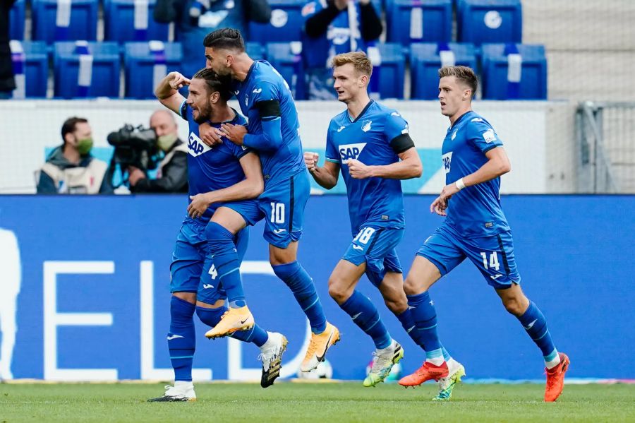 Hoffenheim jubelt nach dem 1:0.