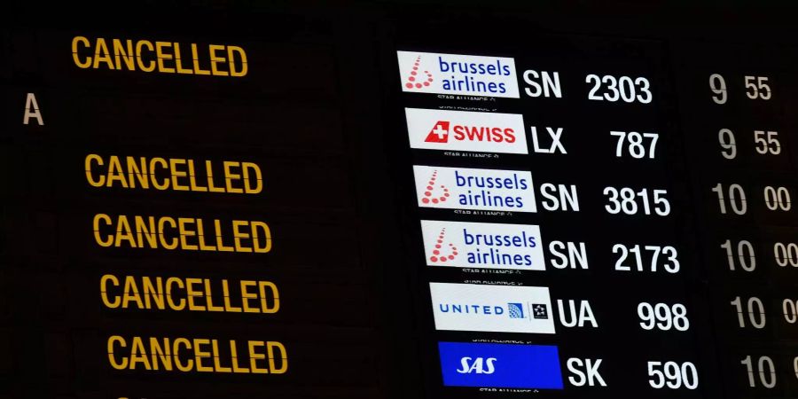 Wegen eines Streiks musste die Fluggesellschaft Brussels Airlines am Montag mehrere Flüge streichen.