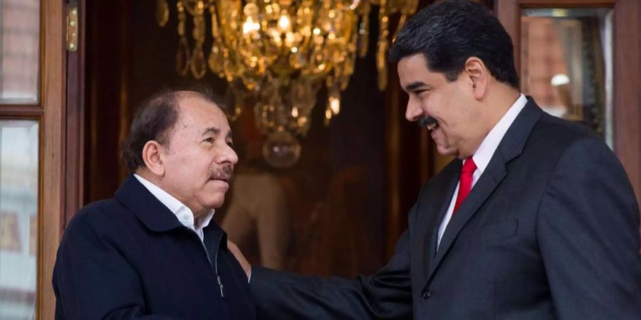 Nicaraguas Präsident Daniel Ortega (links) mit seinem Amtskollegen aus Venezuela, Nicolas Maduro.