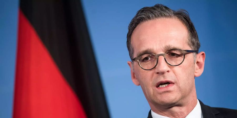 Heiko Maas (SPD), Aussenminister, äussert sich bei einer Pressekonferenz.