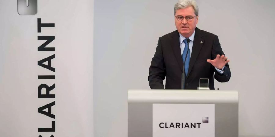 Hariolf Kottmann, CEO des Chemikonzerns Clariant, spricht anlässlich einer Bilanzpressekonferenz.
