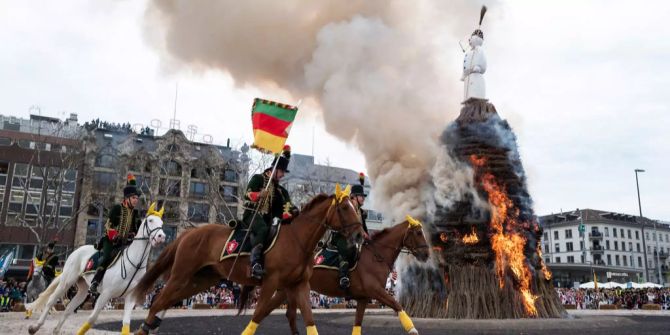 Das traditionelle Sechseläuten in Zürich 2018.