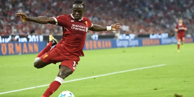 Liverpools Sadio Mané spielt während des Finales des Audi Cup im Spiel zwischen Atletico Madrid und FC Liverpool.