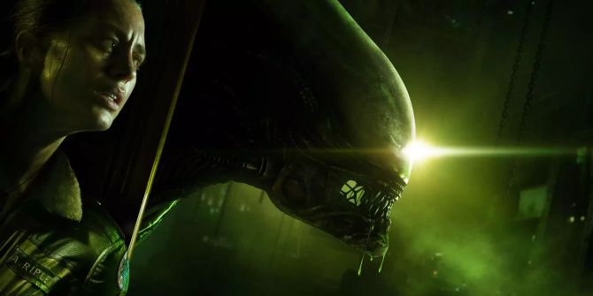 Alien Isolation: Die Protagonistin Amanda Ripley versteckt sich vor einem Alien.