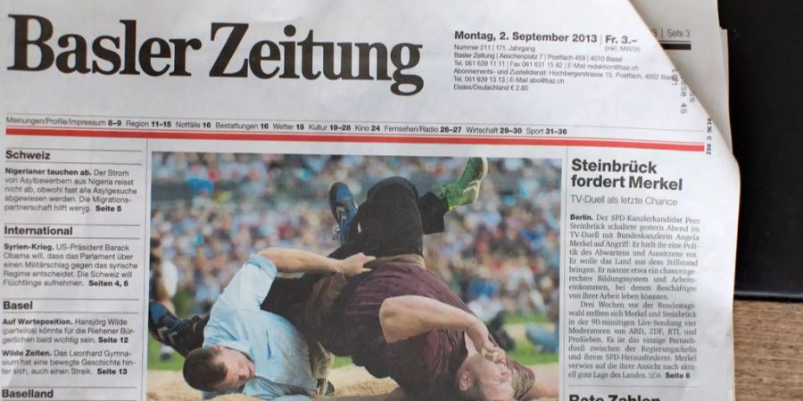 Eine Ausgabe der Basler Zeitung.