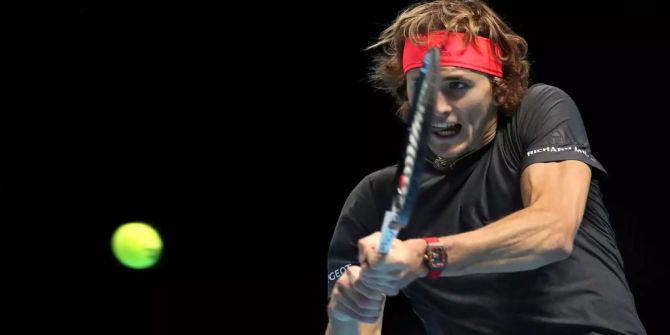 Alexander Zverev an einem Turnier.