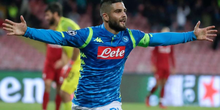 Neapels Stürmer Lorenzo Insigne feiert nach dem Treffer zum entscheidenden 1:0 gegen Liverpool.