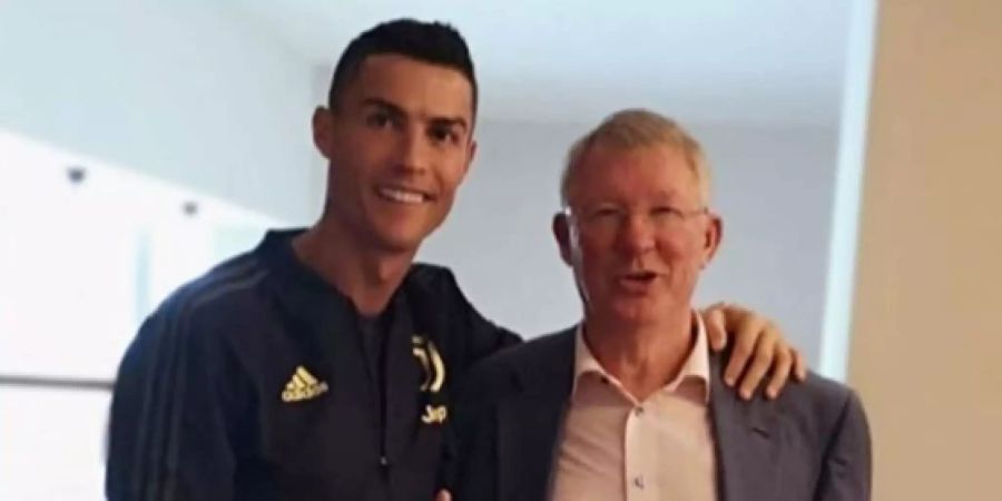 Cristiano Ronlado mit seinem ehemaligen Trainer Sir Alex Ferguson.