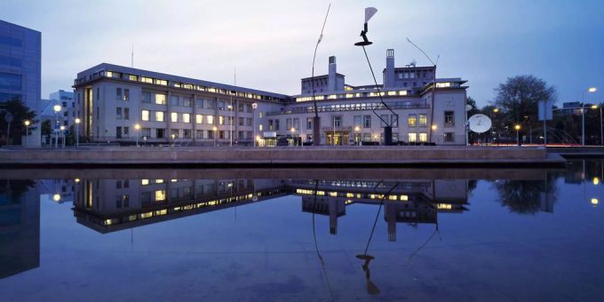 Das Gebäude des UN-Kriegsverbrechertribunal in Den Haag. den haag