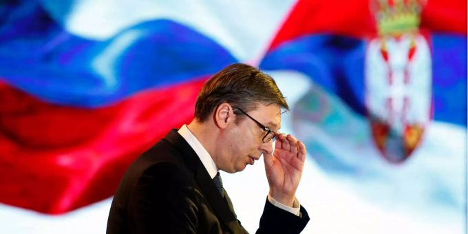 Der serbische Staatspräsident Aleksandar Vucic. Aleksandar Vu?i?