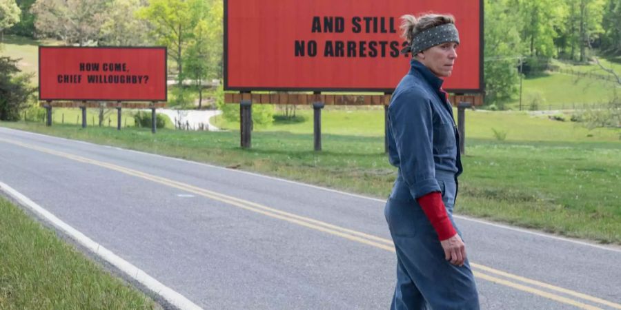 McDormand ist in «Three Billdboards Outside Ebbing, Missouri».