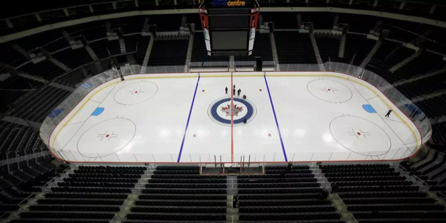 Ein Eishockey-Stadion.