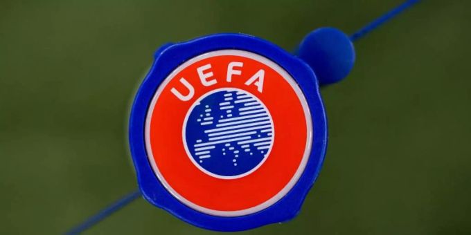 Logo der Europäischen Fussball-Union. Foto: Rolf Vennenbernd Logo der Europäischen Fussball-Union. Foto: Rolf Vennenbernd