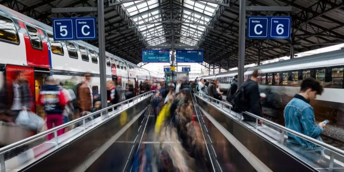 Aufnahme vom Bahnhof Lausanne.