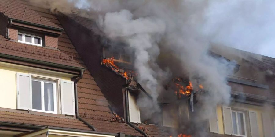 An der Tribschenstrasse stand eine Wohnung in Flammen.