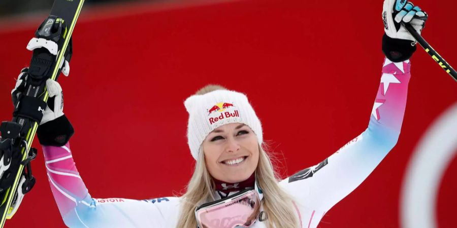 Endlich am (Reise-)ziel: Lindsey Vonn.