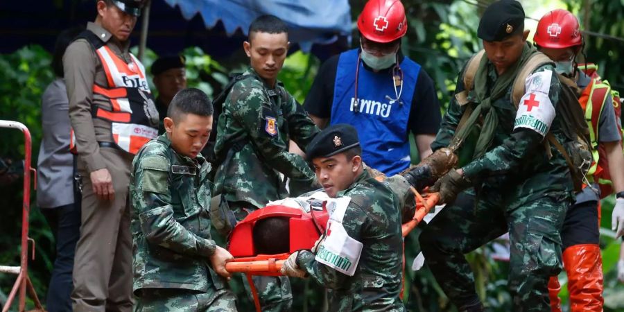 Thailändische Soldaten probten vor einigen Tagen bereits die Evakuierung.