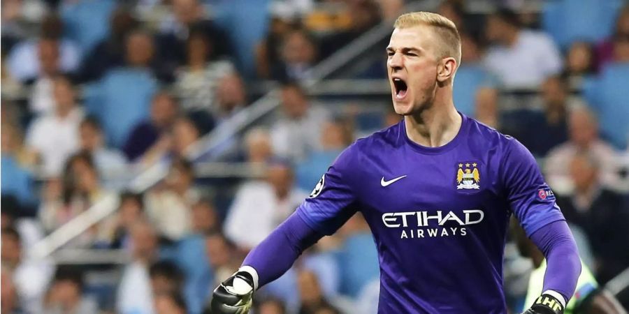 Joe Hart bei einem Champions-League-Einsatz für Manchester City gegen Real Madrid.