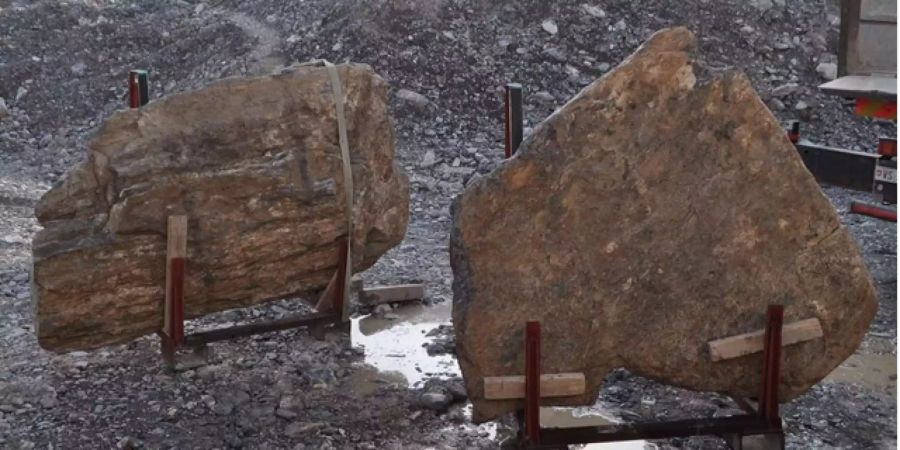 Die einzelnen Platten gehörten zu einem Dolmen, einer Art Grabkammer.