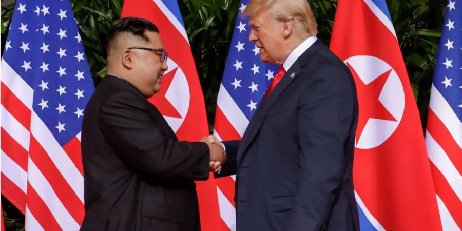 Das erste Treffen zwischen Trump und Kim fand in Singapur statt.