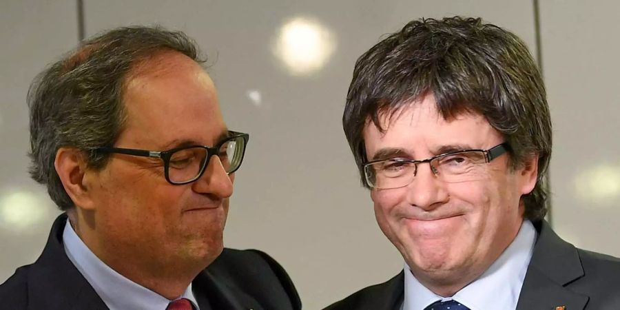 Puigdemont und sein Nachfolger Quim Torra.