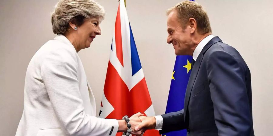 Erneutes Brexit-Treffen zwischen May und Tusk.