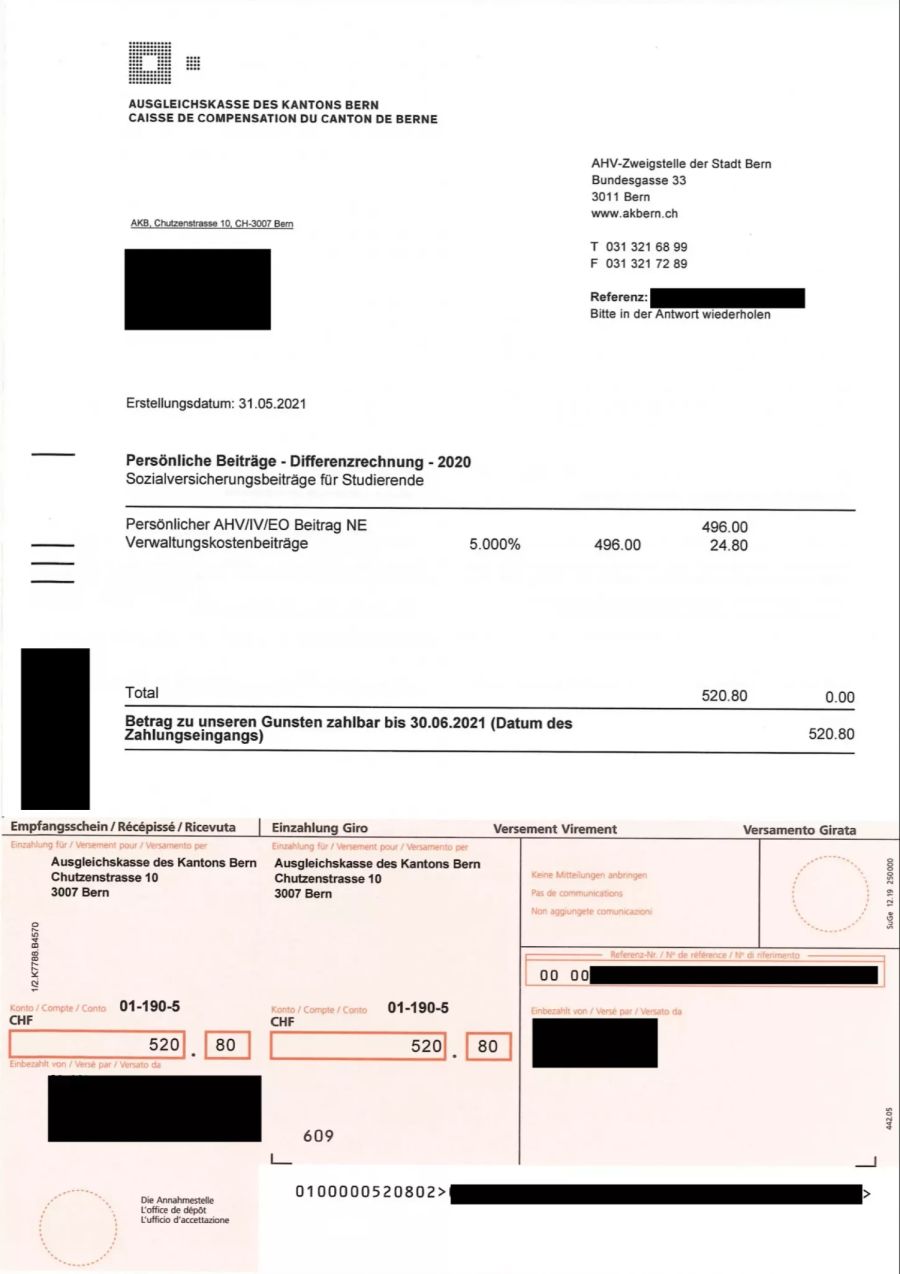 Der Pflichtbetrag von total 520.80 Franken muss Cyrill M. innert einem Monat bezahlen.