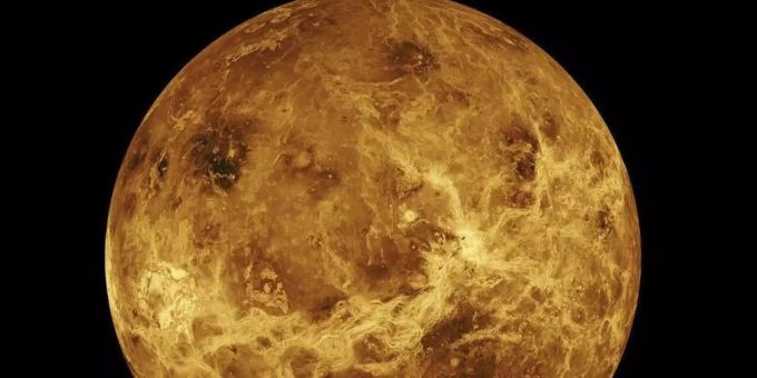 Das von der NASA zur Verfügung gestellte Foto zeigt den Planeten Venus, erstellt mit Daten der Raumsonde Magellan und des Pioneer Venus Orbiter. nasa venus