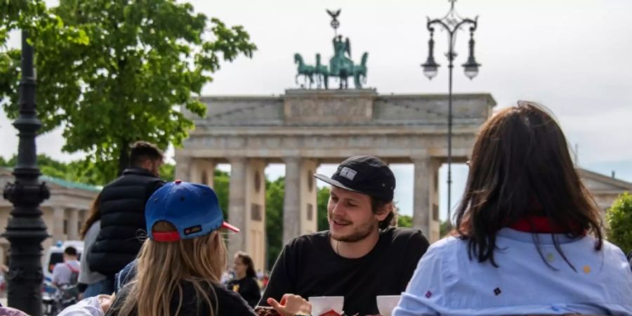 Café-Gäste in Berlin