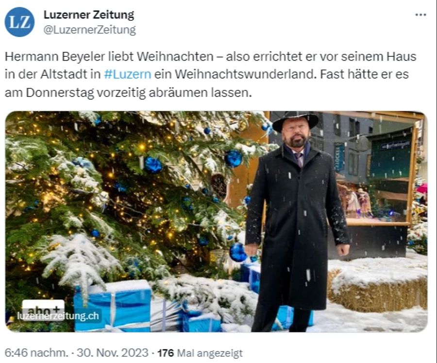Weihnachten ist für Hermann Beyeler der schönste Tag im Jahr.