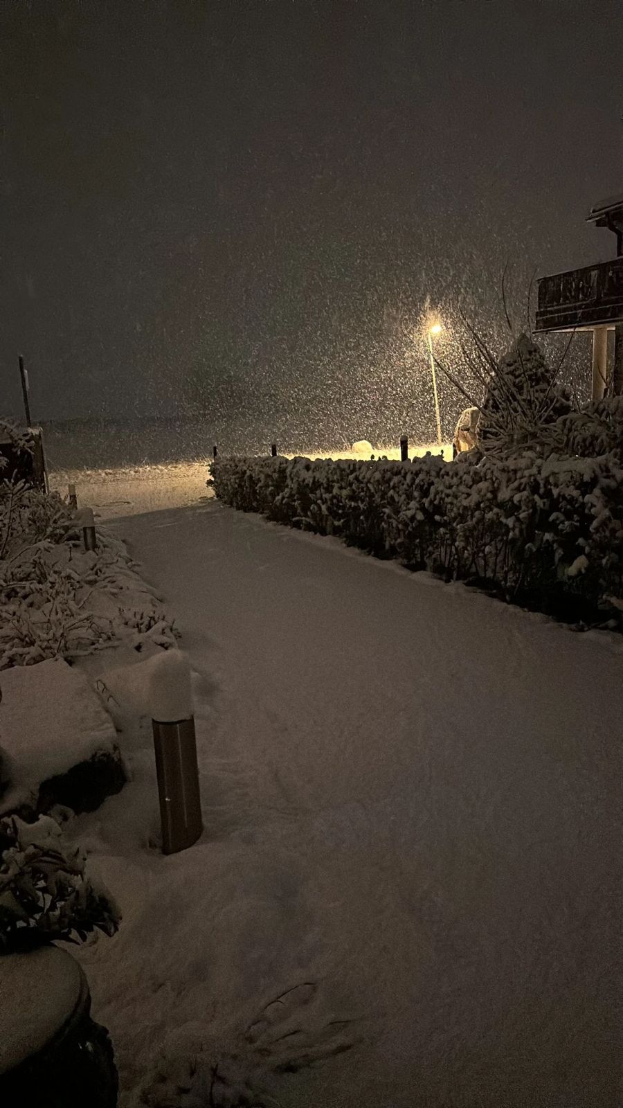 Auch in Stein am Rhein setzt der Schnee an.