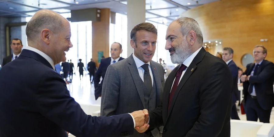 Scholz, Macron und Paschinjan