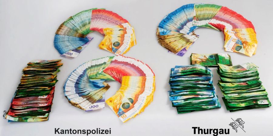 Bargeld sichergstellt.