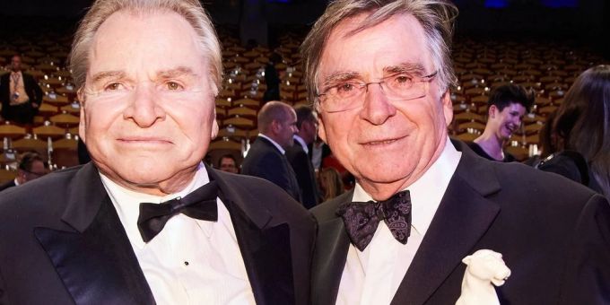Fritz Wepper mit Bruder Elmar Wepper bei einem gemeinsamen Auftritt in München. fritz wepper und elmar wepper