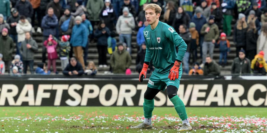Marvin Hübel; Torhüter FC Aarau. - Brügglifeld