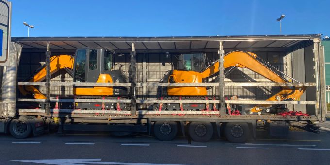 Schwerverkehrskontrolle in Steinhausen. Schwerverkehrskontrolle in Steinhausen.