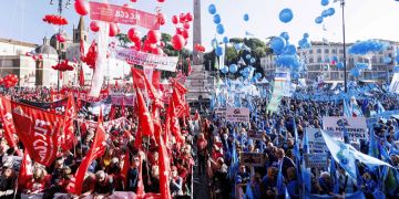 Streik in Italien Kundgebung