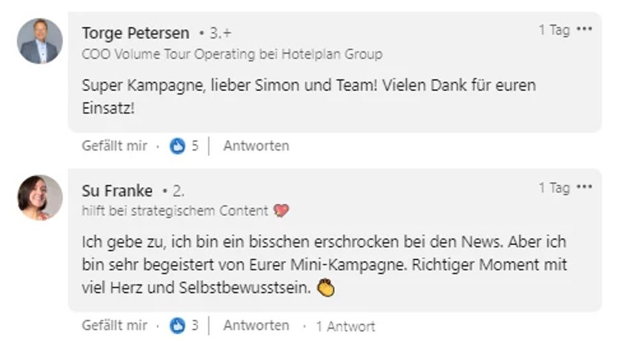 Die Reaktionen im Netz auf die Kampagne «Hotelplan schreibt man ohne M» sind sehr positiv.