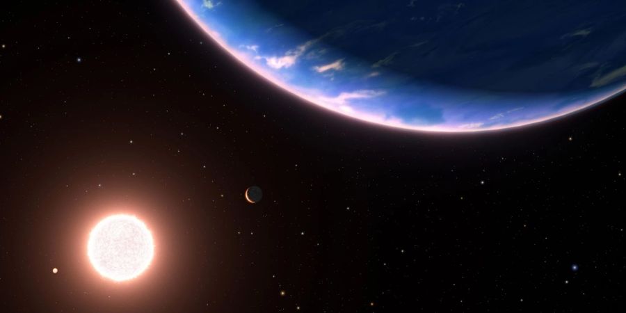 Künstlerische Darstellung des Exoplaneten GJ 9827d.