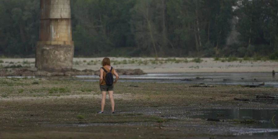 Der Po führte im Sommer 2022 ebenfalls nicht mehr viel Wasser.