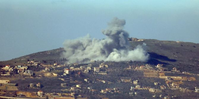 Raketeneinschlag Libanon Israel Hisbollah